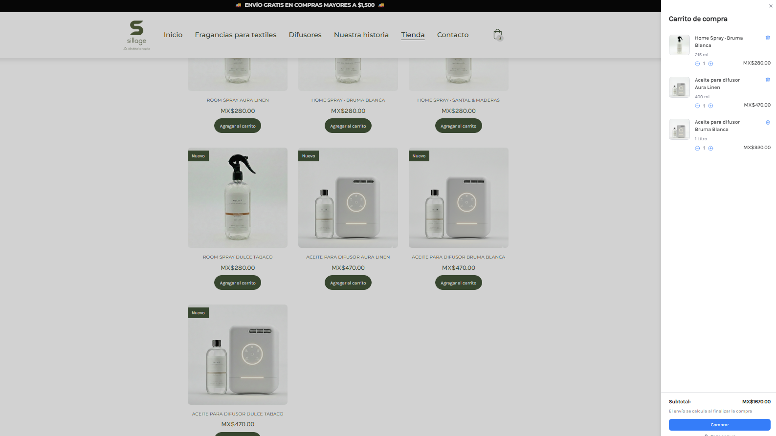 pagina-sillage-carrito-compras